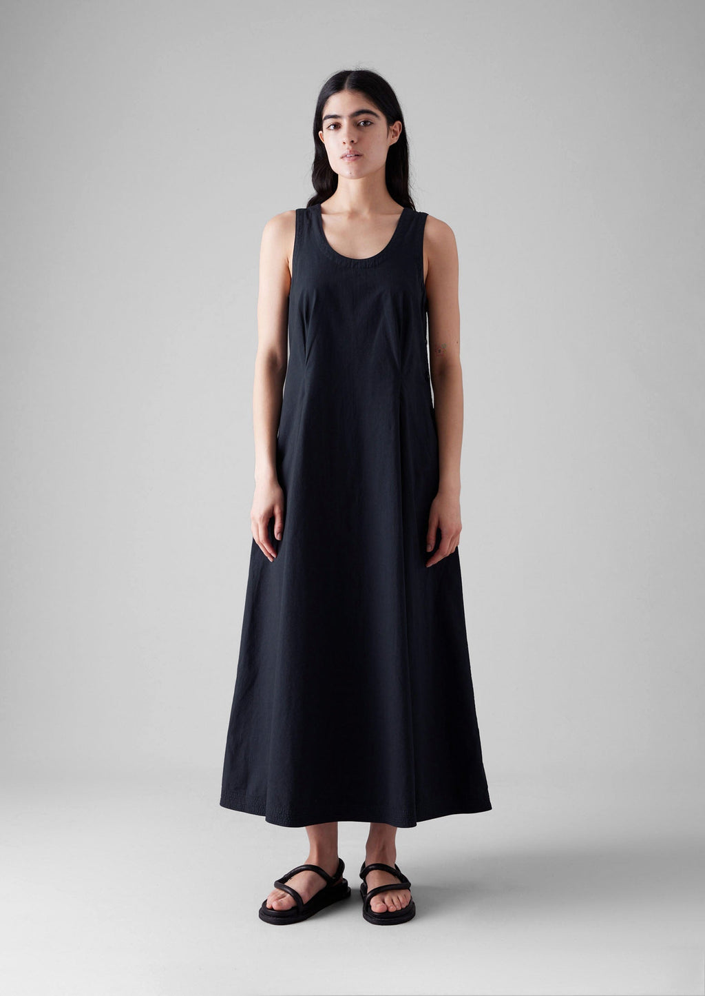 Cotton Poplin Sun Dress | Raven Blue