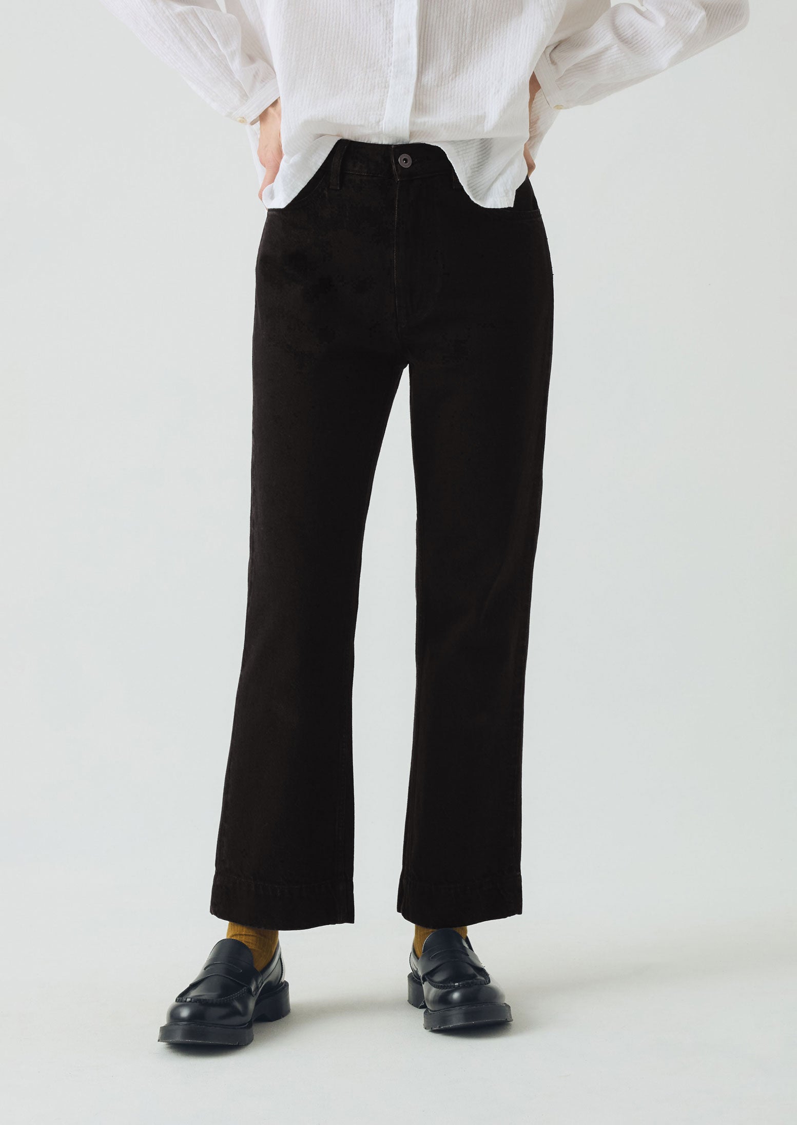 Denim Slim Trousers | Carbon Black
